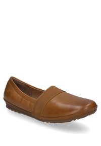 Ruske nahodne kožne cipele na kopčanje sa teksturiranom elastičnom trakom preko skočnih zglobova, okruglom prstom i fleksibilnom gumenom potplatom.