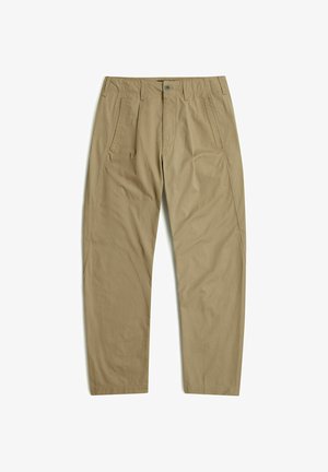G-STAR, PLEATED LOOSE TAPERED CHINO - Broek - safari