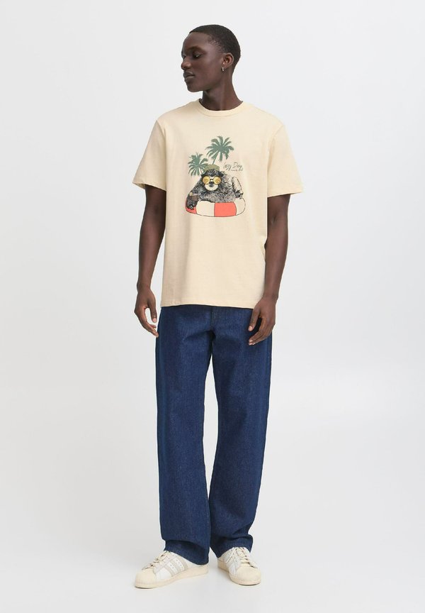 BHJERRON - Print T-shirt - beige sloth2