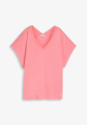 TOM TAILOR, TOM TAILOR T-SHIRT T-SHIRT MIT V-AUSSCHNITT - T-Shirt basic - soft fuchsia pink