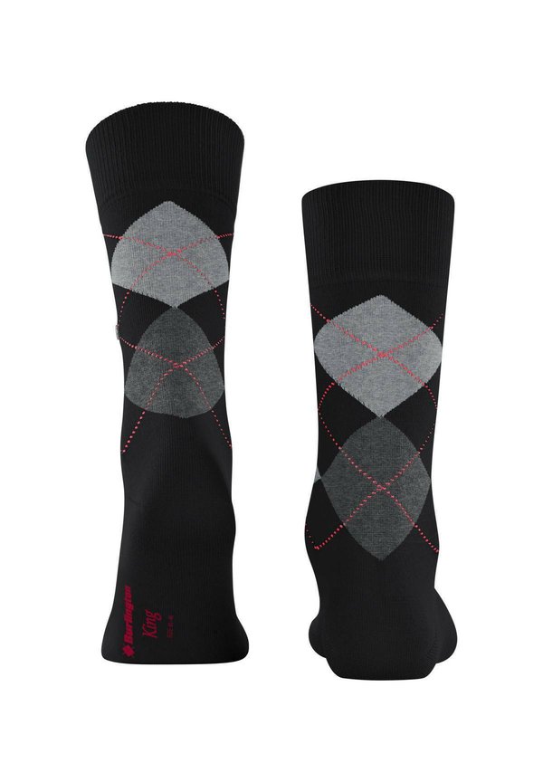 3ER PACK -
 KING, LOGO EMBLEM KING - Socks - schwarz grau4