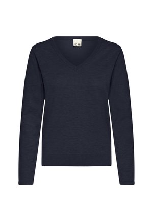 LULS V-NECK - Svetrík - total eclipse