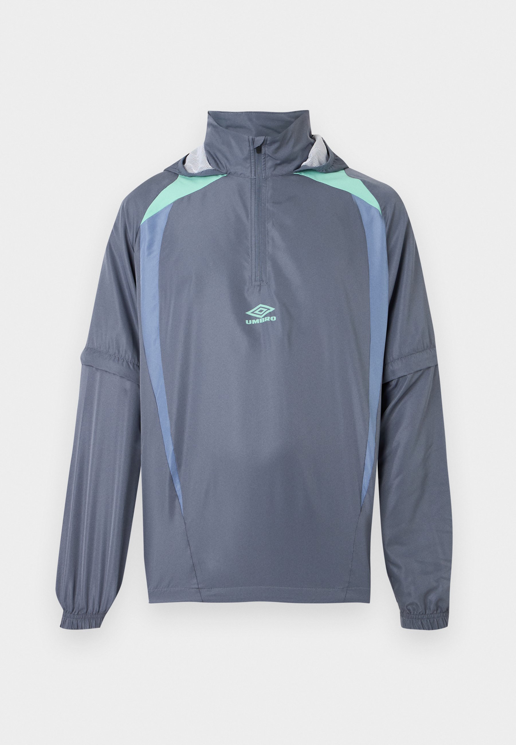 Umbro ZIP OFF SLEEVE WIND JACKET - Windbreaker - grisaille/ocean