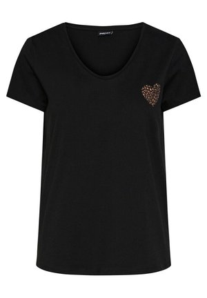 Pieces T-shirt imprimé - noir