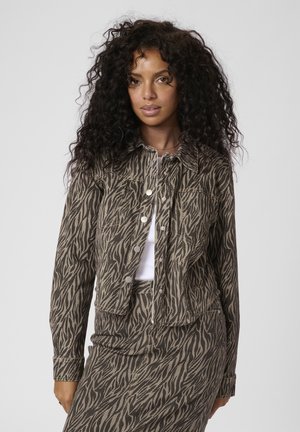 LEONDRA - Overhemdblouse - feather gray   black animal