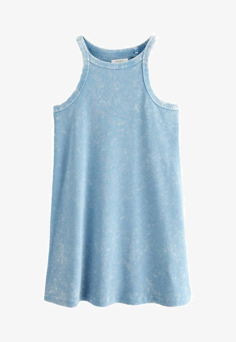 Next RACER REGULAR FIT - Pletené šaty - blue acid wash