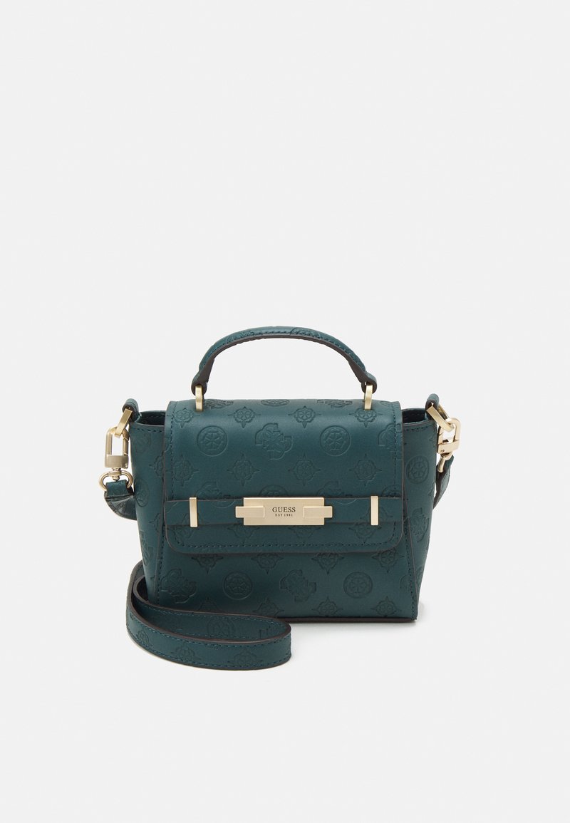 Guess BEA MINI TOP HANDLE FLAP Handbag pine/teal Zalando.de