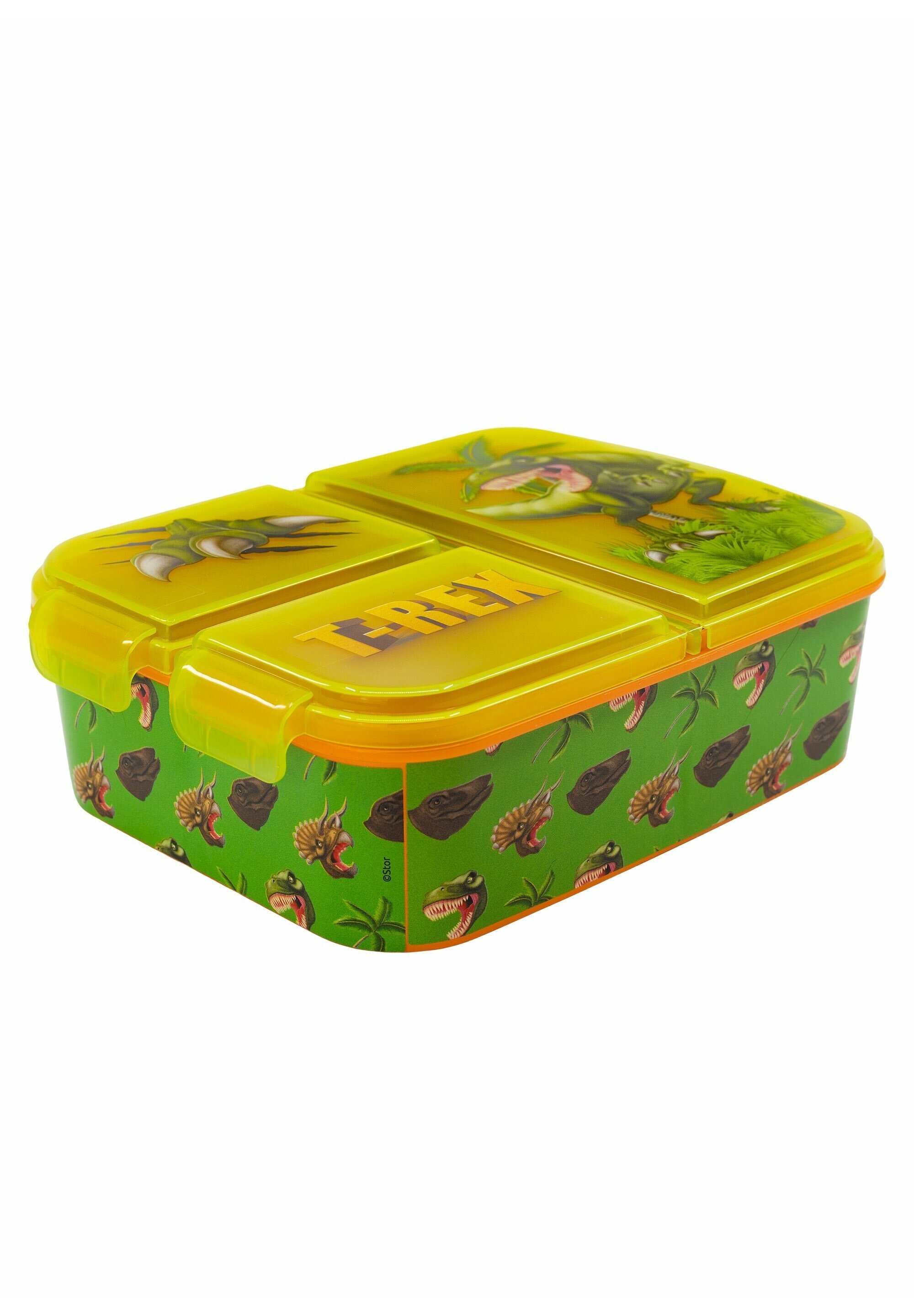 Dino T-Rex Brotdose Mit Individuellem Namen – Transparente Lunchbox Für Kita & Schule (ca. 18x13x7 Cm)