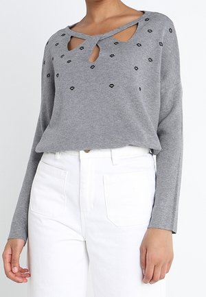 Svetr - mottled dark grey
