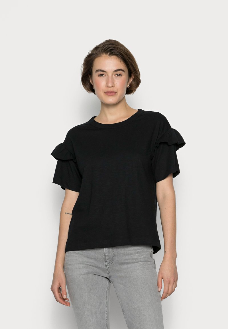 Selected Femme - SLFRYLIE FLORENCE TEE - T-shirts print - black, Forstør