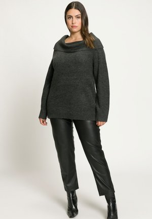 Ulla Popken SCHOUDEROPENING LANGE MOUWEN - Strickpullover - antraciet melange