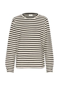 SABINE LONG SLEEVES CREW NECK - Strickpullover - black white stripe