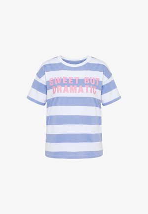 Studio Untold, T-SHIRT, OVERSIZE SHAPE, BLOCKSTREIFEN, STATEMENT - T-Shirt print - pale blue