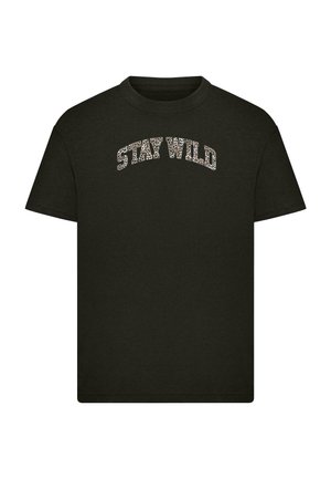 T-shirt med print - black
