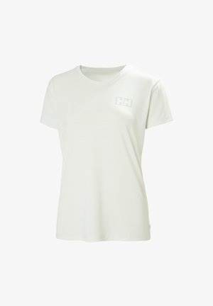 Heled värvitud puuvillane T-särk, lühikeste varrukatega, ümmarguse kaelusega, vasakul rinnal on diskreetne hall logo. Pehme tekstuur, juhuslik sobivus.