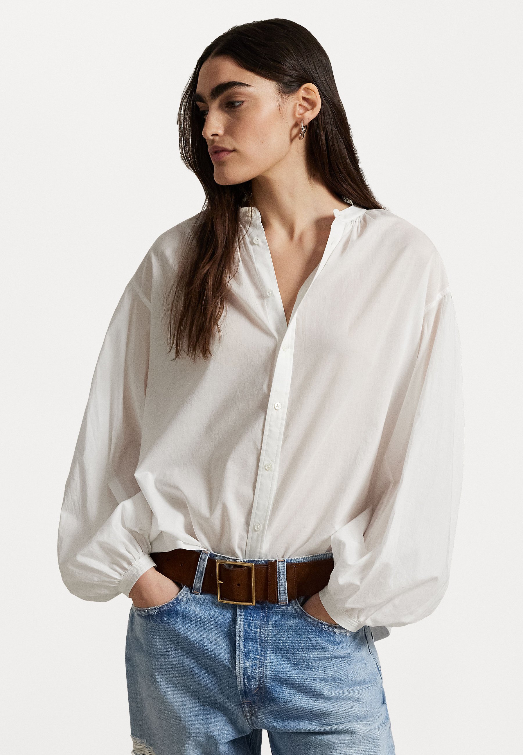 売れ筋商品|||ラルフローレン シャツ レディース トップス COTTON VOILE SHIRT - Button-down blouse - white Polo Ralph Lauren COTTON VOILE SHIRT - Button-down blouse