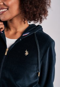 U.S. Polo Assn. LOUNGEWEAR DURU  - Majica s kapuljačom i patentnim zatvaračem - dark sapphire