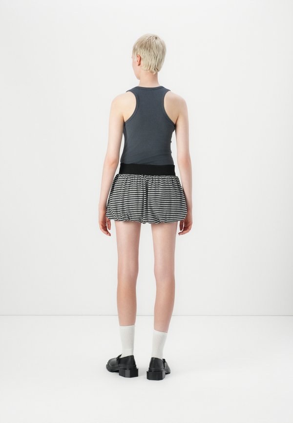 STRIPE PUFFBALL SKIRT - Mini skirt4