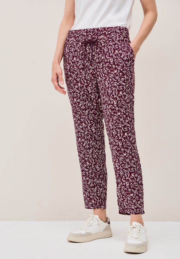 GEMUSTERTE  - Stoffhose - rot