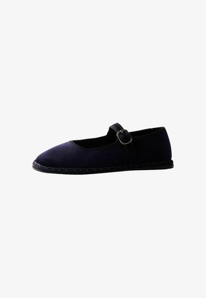 THE SET, PREMIUM VELVET MARY JANES SHOES - Riemchenballerina - navy