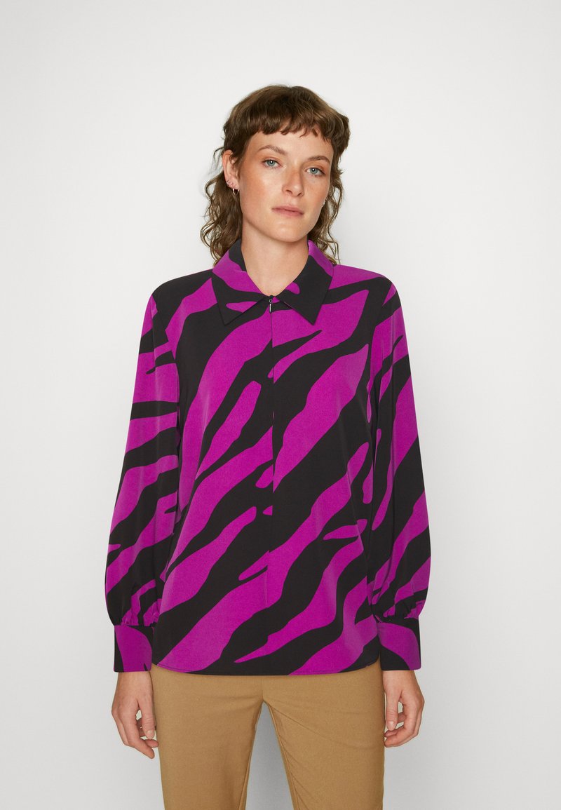 Gestuz BOTHILDE ZIPPER BLOUSE Buttondown blouse black/byzantium