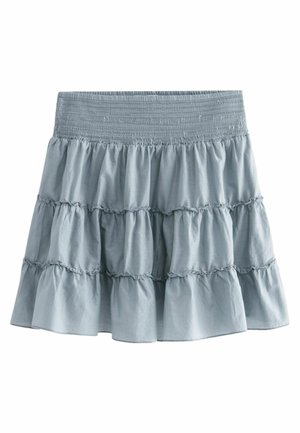 TIERED RUCHED WAIST MINI  - REGULAR FIT - A-lõikeline seelik - chambray blue