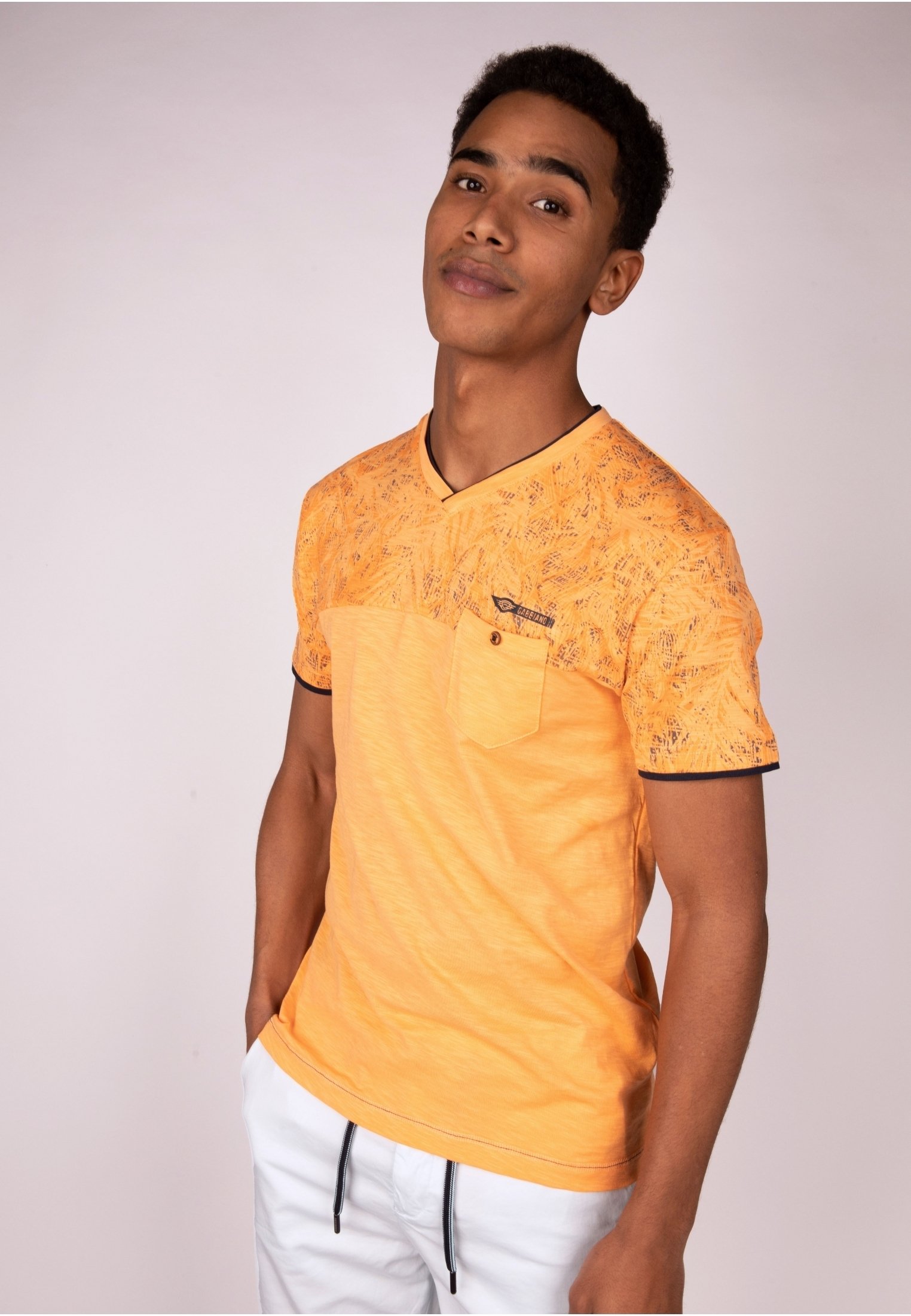 Gabbiano Print T-shirt - bright mango 