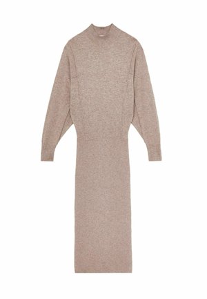 Svetríkové šaty - neutral