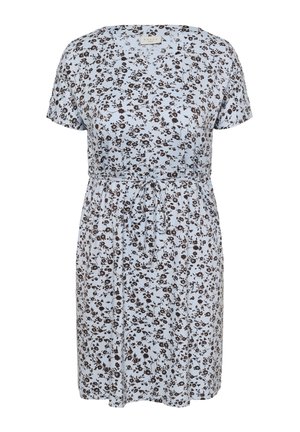 Kaffe Curve, KCMELLA JERSEY - Jerseykjole - blue fog w coffee bean flower