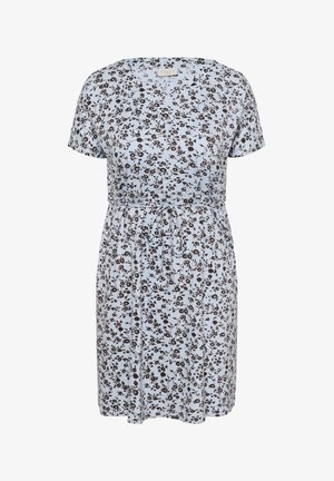 Kaffe Curve, KCMELLA JERSEY - Jerseykjole - blue fog w coffee bean flower