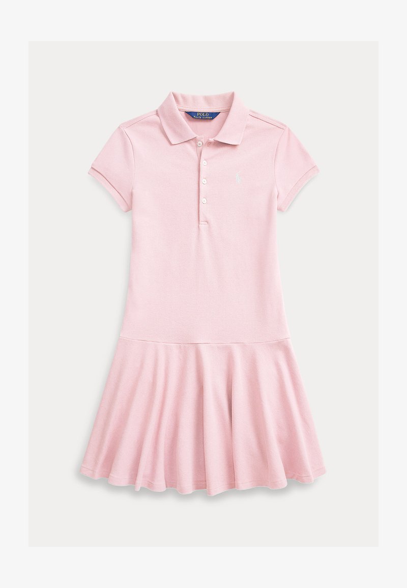 Polo Ralph Lauren SHORT-SLEEVE POLO DRESS 7-14Y - Freizeitkleid - hint of pink/white