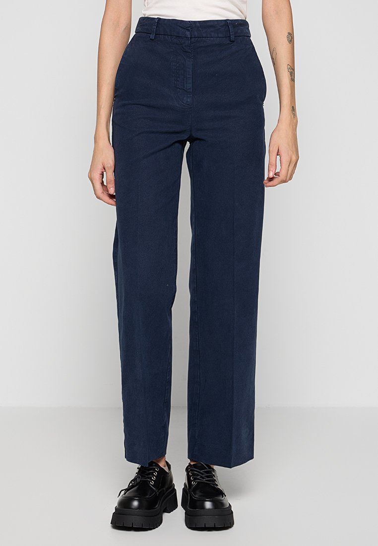 Tommy Hilfiger Wide leg donkerblauw