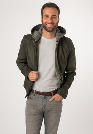 Mauritius Leather jacket - light sage