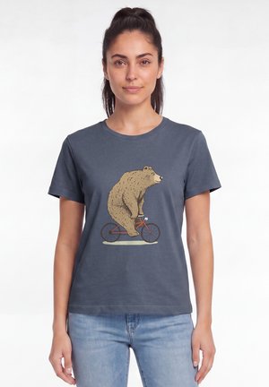 watapparel, FAHRRADBÄR - T-shirt print - blue grey