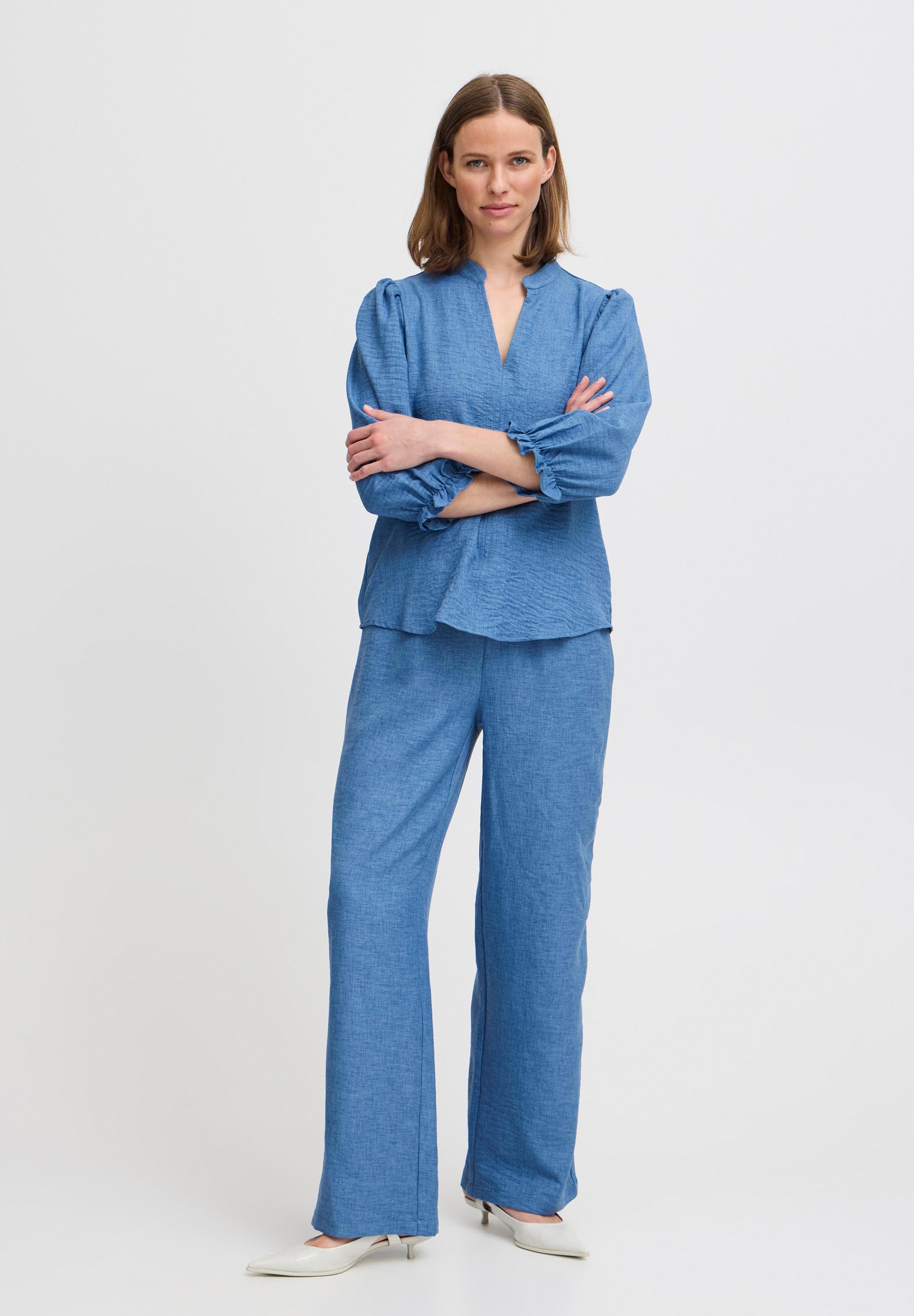 売れ筋商品|||ビーヤング シャツ レディース トップス BYGAIYA - Blouse - federal blue melange BY666_DM8174?hei=300&crop=0,0,