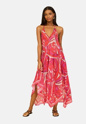 Lipsy REGULAR FIT - SWIRL PRINT HANKY HEM BEACH COVER UP DRESS - Doplňky na pláž - multi