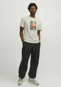 Jack & Jones RUNDHALS - Camiseta estampada - moonbeam