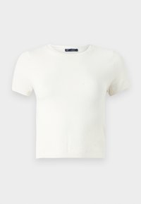 CASHSOFT LUXE BABY TEE - Βασικό μπλουζάκι - ivory frost