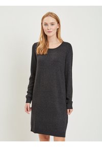 VILA VIRIL DRESS - Abito in maglia - dark grey melange