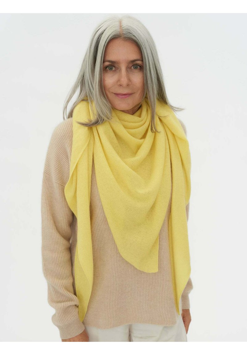 GOBI Cashmere DREIECK Écharpe yellow/jaune ZALANDO.FR
