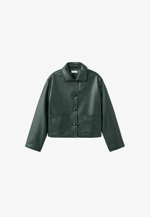 TEEN - Jakna iz umetnega usnja - green
