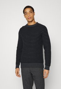 Selected Homme SLHDAVIS CREW NECK  - Camisola - dark grey melange/black