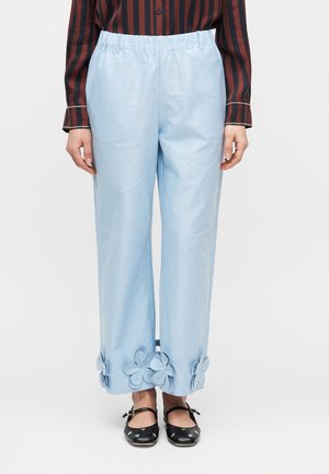 FLORAL SHIRTING ELASTICATED LONG PANTS - Bukser - brunnera blue