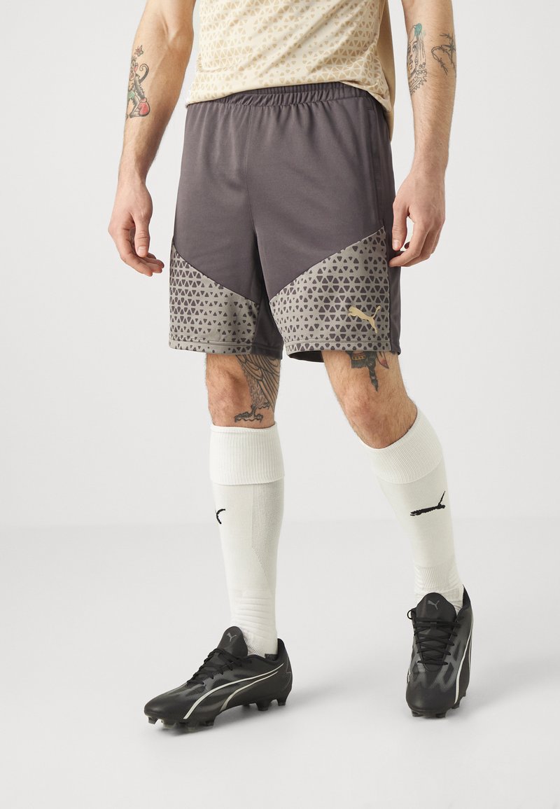 Puma OLYMPIQUE DE MARSAILLE TRAINING SHORTS - Klubbklær - dark coal/sand dune