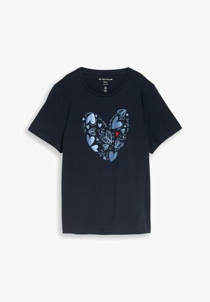 TOM TAILOR, T-SHIRT BASIC CREW NECK PRINT - T-shirt print - real navy blue