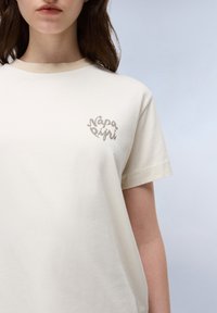 Napapijri FEDAIA - T-shirts print - beige dimity