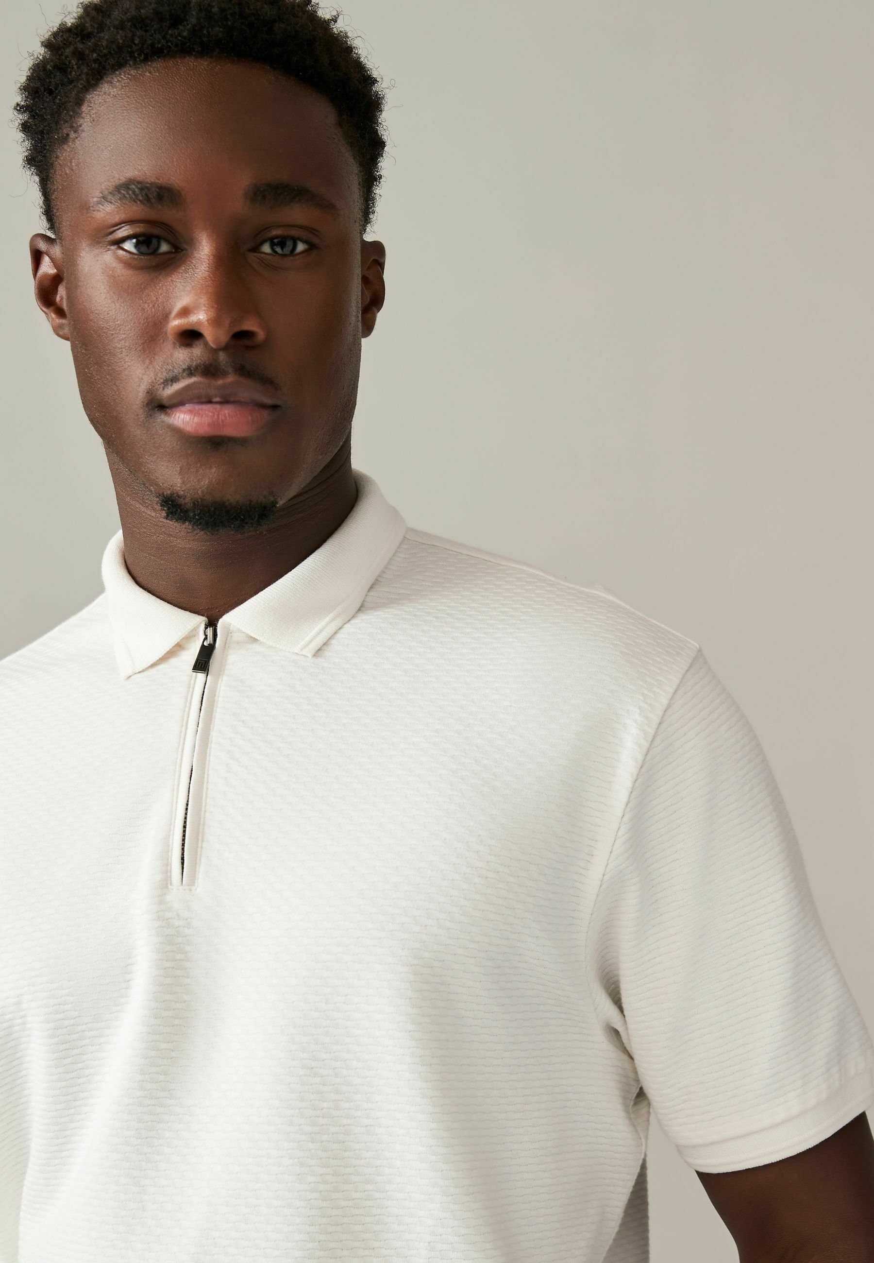 Next REGULAR FIT - SHORT SLEEVE TEXTURED QUARTER ZIP 3 PACK