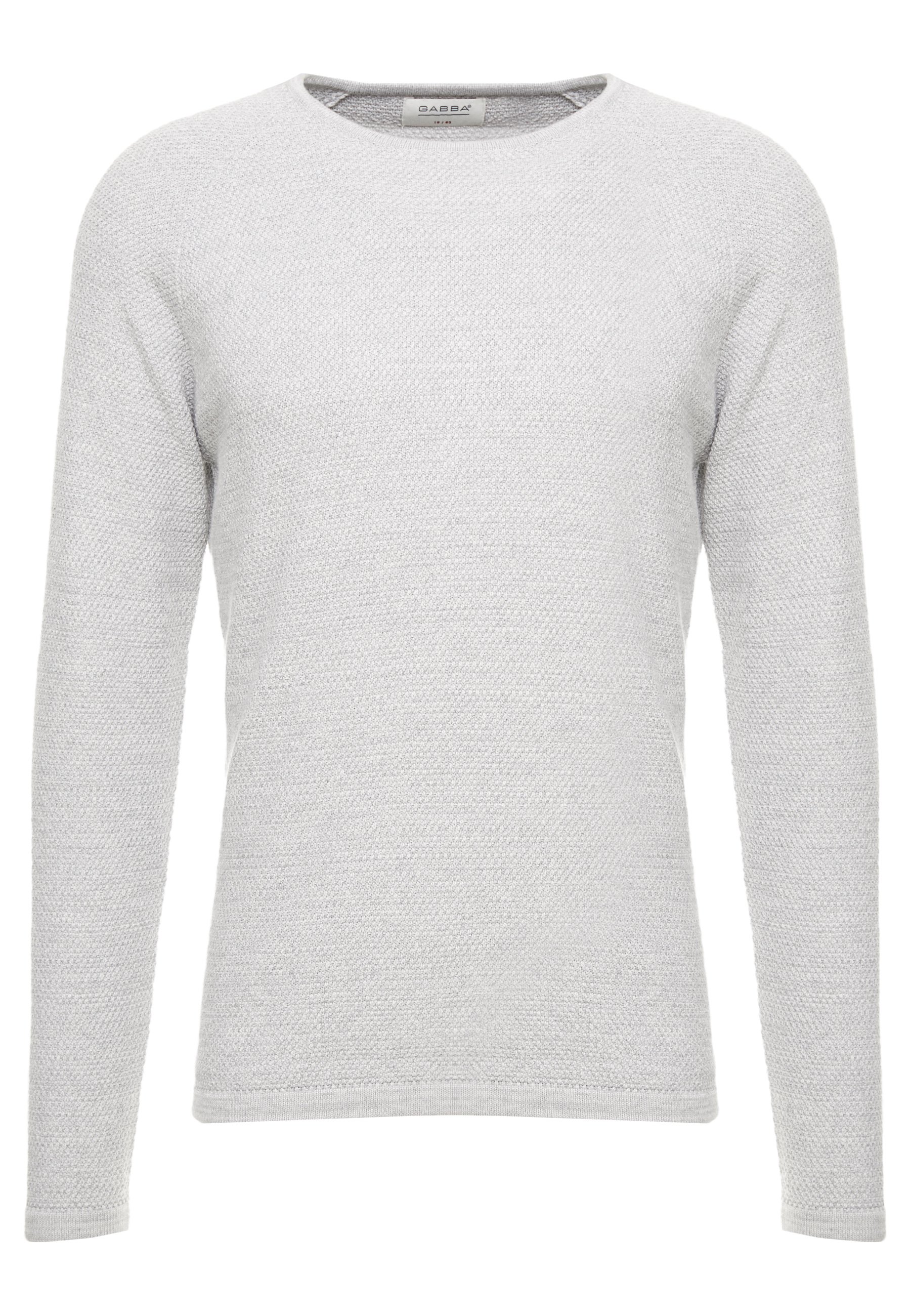 Gabba LAMP O NECK Trui light grey melange Zalando.nl Gabba Trui blackZwart Zalando.nl