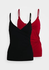 2 PACK - Top - dark red/blac/k