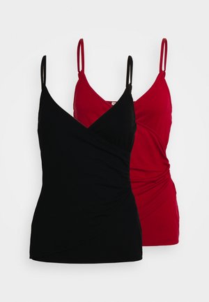 2 PACK - Viršus - dark red/blac/k